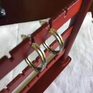 $8 ea or 3/$15. Silvertone Oval Hoop Earrings